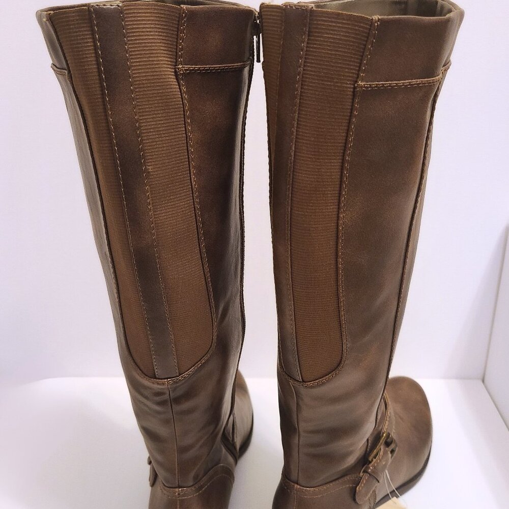 Kim Rogers Brown Knee-High Riding Boots 8.5M – Memory Foam Insole, Buckle Detail - Picture 5 of 11